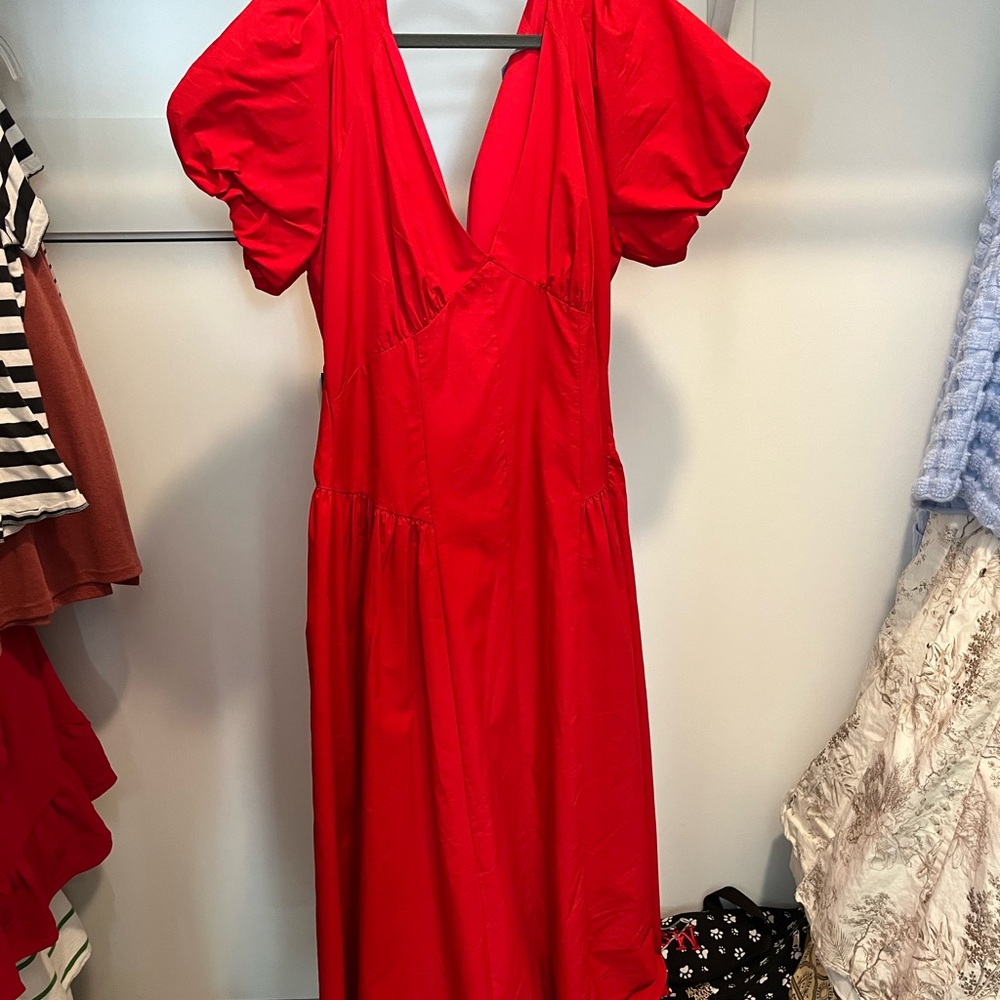 ANTONIO MELANI Bold Red Maxi Dress